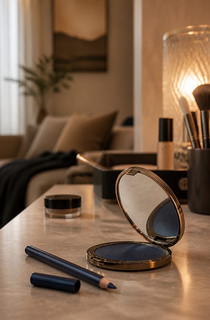 Blue Shadow Eye Makeup: 20 Looks, Styles and Ideas for 2026 20 Model's eyes featuring a navy cat eye makeup look.