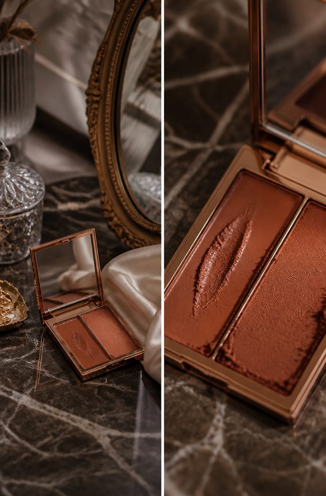 Patrick Ta Major Headlines Double-Take Blush Duo with cream and powder sides.