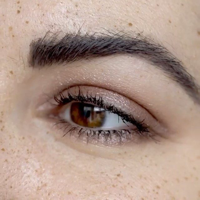 Daily Smokey Eye Ideas: 9 Looks for Every Day 8 Close-up of an eye with a subtle brown smokey eye makeup look.