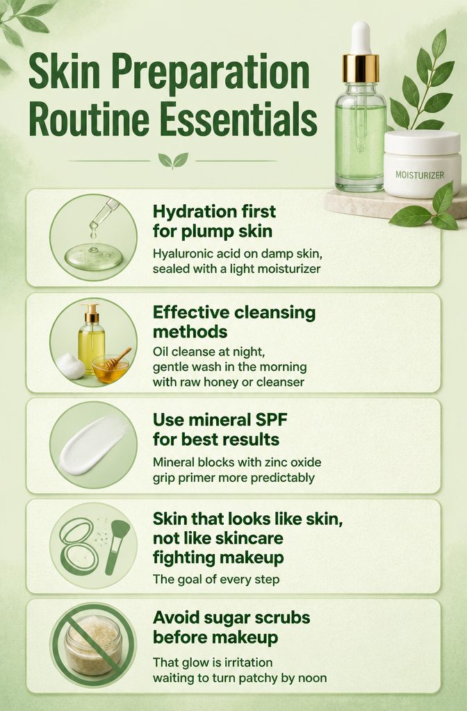 An image showing essential products for skin preparation routines.